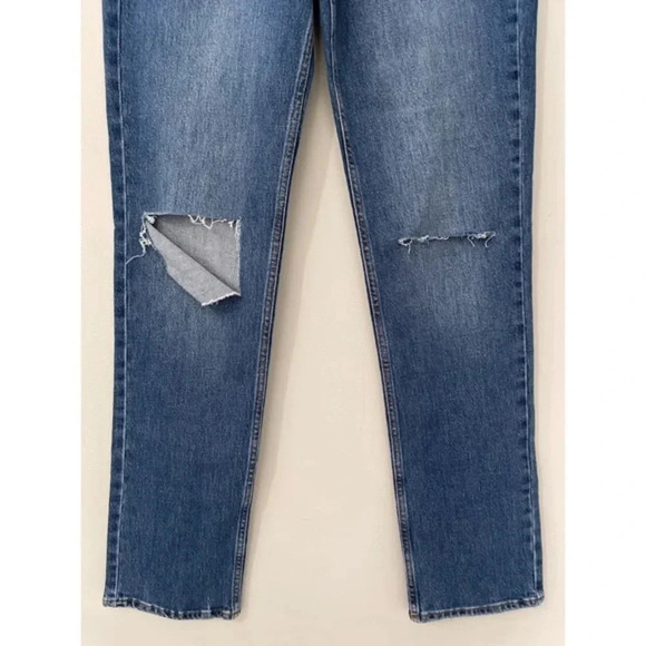 Good American Good 90S Icon Jeans Size 10/30 Indigo Straight Leg Denim‎ - Picture 6 of 13